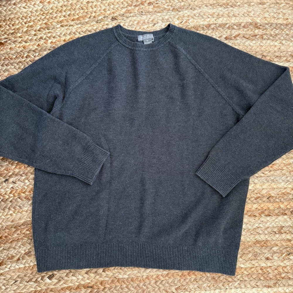 Daniel Cremieux Men’s XL Charcoal Grey Pima Cotton Crewneck Sweater